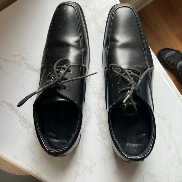 Joseph Abboud leather shoes size 10 Black leather upper and lining very good con - Picture 2 of 8